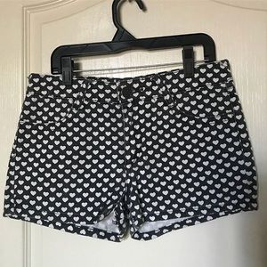 Roxy Denim Black and white with hearts